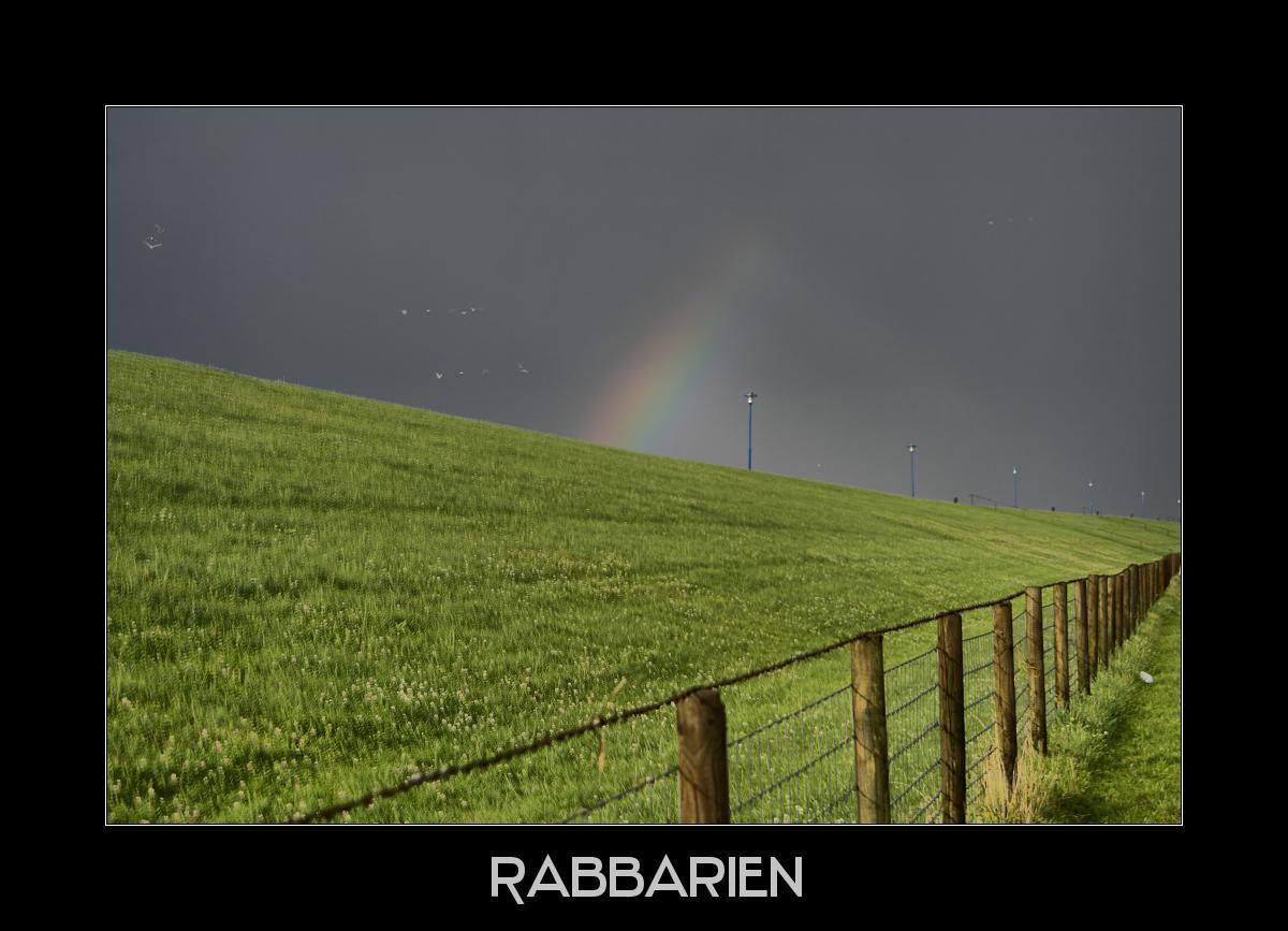Regenbogen am Nordseedeich